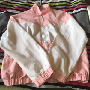 A pink jacket